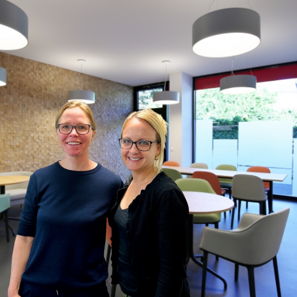 Cornelia Bock (links) und Daniela Wanner (rechts) (für Sehbeeinträchtigte)